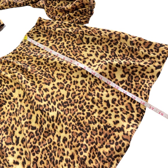 NWT RESA Jojo Mini Dress in Paris Leopard Cheetah Cutout Open Back Tie Small S - Picture 14 of 14